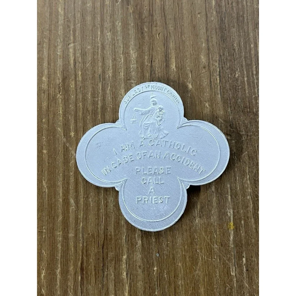 Vintage Medal My Outdoor Companion, 4Way Scapular Medal, 1940s-50s, In Holder
